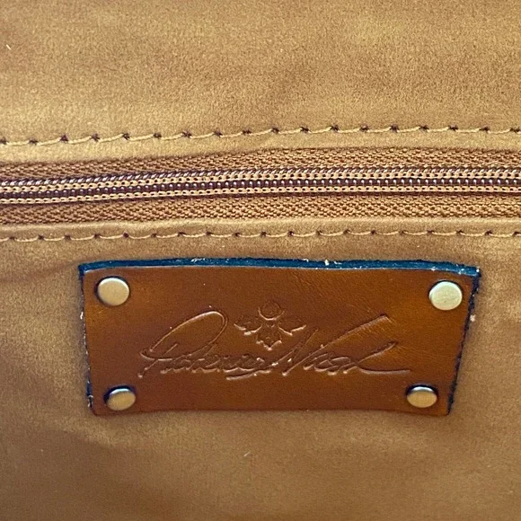 NWT Patricia Nash Gracchi Florence Tooled Leather Frame Satchel Brown P38407 - Picture 9 of 15